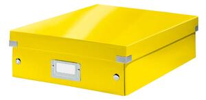 Žuta kartonska kutija za pohranu s poklopcem 28x37x10 cm Click&Store – Leitz