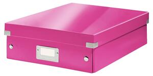 Ružičasta kartonska kutija za pohranu s poklopcem 28x37x10 cm Click&Store – Leitz