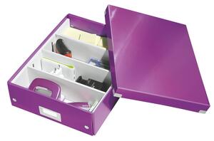 Ljubičasta kutija s organizatorom Leitz Click&Store, duljina 37 cm