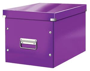 Ljubičasta kartonska kutija za pohranu s poklopcem 32x36x31 cm Click&Store – Leitz