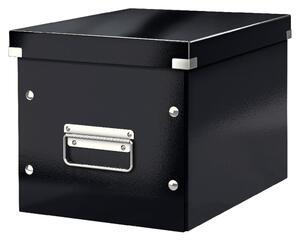 Crna kartonska kutija za pohranu s poklopcem 26x26x24 cm Click&Store – Leitz