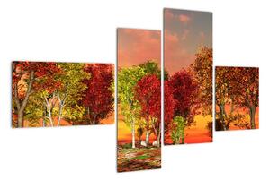 Moderno slikarstvo - šarena stabla (110x70cm)