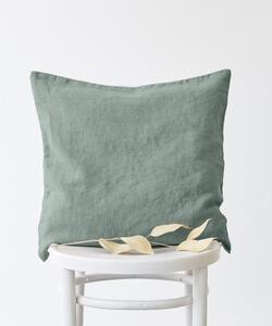 Zelena lanena jastučnica Linen Tales, 45 x 45 cm