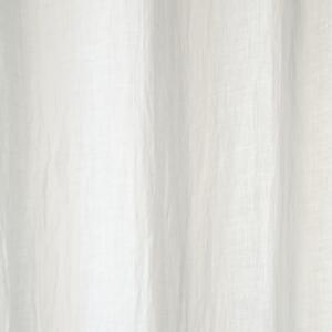 Bijela lanena lagana zavjesa s petljama Linen Tales Daytime, 250 x 130 cm