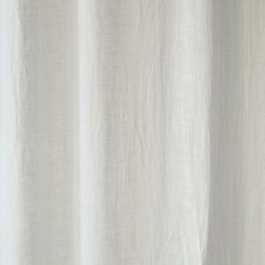 Bijela lanena lagana zavjesa s tunelom Linen Tales Daytime, 275 x 130 cm