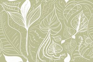 Tapeta magični listovi u zelenom dizajnu