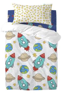 Dječja pamučna posteljina na jednom krevetu Fox Space Rocket, 100 x 120 cm