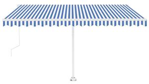 VidaXL Samostojeća automatska tenda 400 x 350 cm plavo-bijela