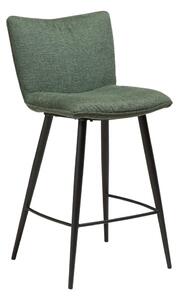Zelena barska stolica s čeličnim nogama DAN-FORM Join, visine 93 cm
