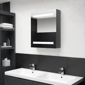 VidaXL LED kupaonski ormarić s ogledalom sjajni sivi 50 x 14 x 60 cm