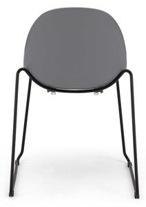 Set od 2 sive blagovaonske stolice s crnim podnožjem Bonami Selection Viva