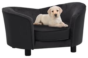 VidaXL Sofa za pse crna 69 x 49 x 40 cm od pliša i umjetne kože