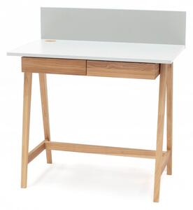 Bijeli radni stol s podnožjem od jasena Ragaba Luka, duljina 85 cm