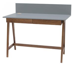 Sivi radni stol s podnožjem od jasena Ragaba Luka Oak, duljina 110 cm