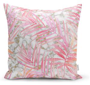 Set od 4 ukrasne jastučnice Minimalist Cushion Covers Pink Leaves, 45 x 45 cm