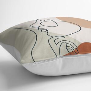 Set od 3 ukrasne jastučnice Minimalist Cushion Covers Woman Face, 45 x 45 cm