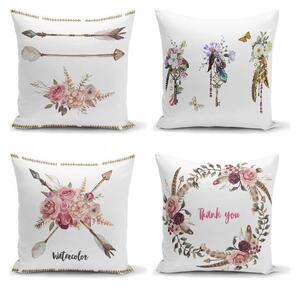 Set od 4 ukrasne jastučnice Minimalist Cushion Covers Flower Key, 45 x 45 cm