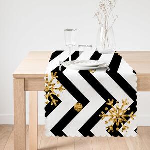 Nadstolnjak Minimalist Cushion Covers Colorful White Zigzag, 45 x 140 cm