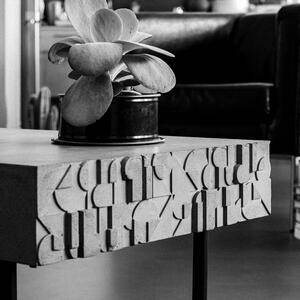 Stol za kavu s betonskom pločom Lyon Béton Curb, 125 x 56 cm