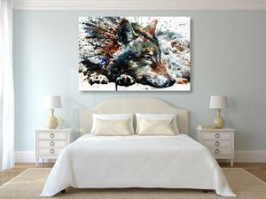 Slika vuk u akvarelnom dizajnu