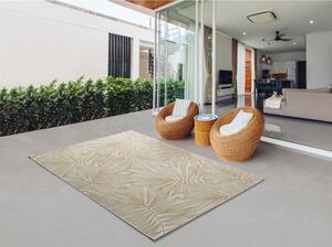 Beige vanjski tepih Universal Hibis Leaf, 80 x 150 cm