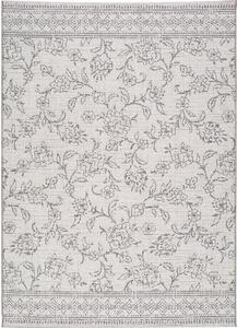 Sivi vanjski tepih Universal tkati cvjetni cvijet, 77 x 150 cm