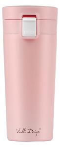 Ružičasta putna termo šalica Vialli Design Fuori, 400 ml