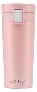 Ružičasta putna termo šalica Vialli Design Fuori, 400 ml