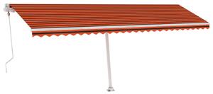 VidaXL Automatska tenda sa senzorom LED 600 x 350 cm narančasto-smeđa