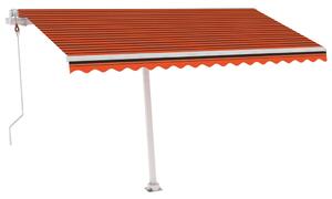 VidaXL Samostojeća automatska tenda 450 x 300 cm narančasto-smeđa