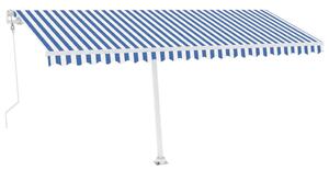 VidaXL Samostojeća automatska tenda 500x300 cm plavo-bijela