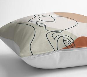 Jastučnica Minimalist Cushion Covers Pastel Drawing Face, 45 x 45 cm