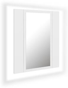 VidaXL LED kupaonski ormarić s ogledalom bijeli 40x12x45 cm akrilni