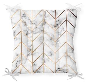 Jastuk za stolicu Minimalist Cushion Covers Gray Gold Marble, 40 x 40 cm