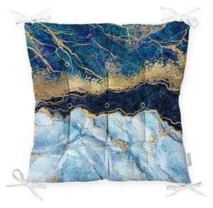 Jastuk za stolicu Minimalist Cushion Covers Blue Marble, 40 x 40 cm