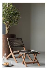 Tamno smeđi podnožnik za vrtnu stolicu od drva eukaliptusa WOOOD Lois
