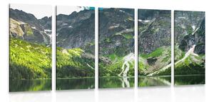 5-dijelna slika jezero Morské oko u Tatrama