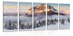 5-dijelna slika planine Rozsutec pod snijegom