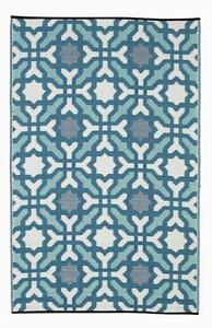 Plavo-sivi dvostrani vanjski tepih od reciklirane plastike Fab Hab Seville, 90 x 150 cm