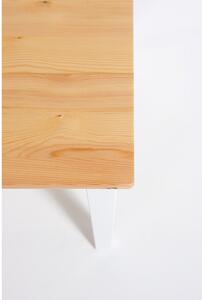 Sklopivi blagovaonski stol od borovine s bijelom konstrukcijom Bonami Essentials Brisbane, 120 (200) x 70 cm