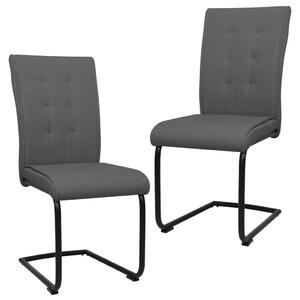 VidaXL Konzolne blagovaonske stolice od tkanine 2 kom tamnosive