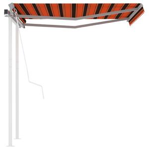 VidaXL Automatska tenda na uvlačenje 3 x 2,5 m narančasto-smeđa