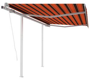 VidaXL Automatska tenda na uvlačenje 3 x 2,5 m narančasto-smeđa