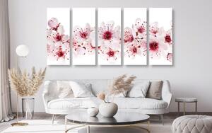 5-dijelna slika cvjetovi trešnje