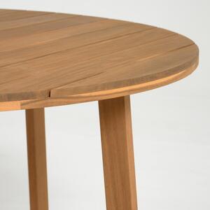 Vrtni blagovaonski stol od bagremovog drveta Kave Home Dafne, ⌀ 120 cm