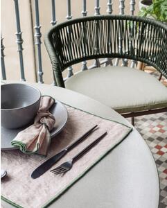 Vrtna stolica sa čeličnom konstrukcijom i zelenom špagom Kave Home Nadin