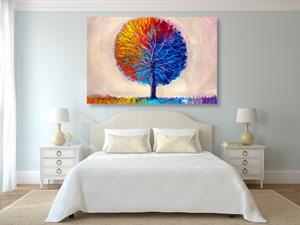 Slika šareno akvarelno stablo