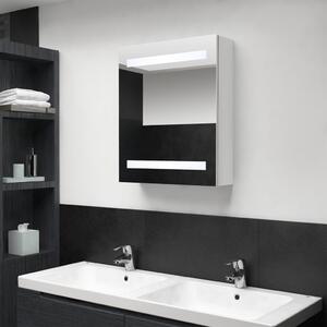 VidaXL LED kupaonski ormarić s ogledalom sjajni bijeli 50 x 14 x 60 cm