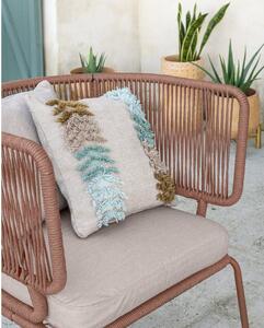 Vrtna stolica u boji terakote s čeličnom konstrukcijom Kave Home Nadin