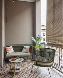 Zelena vrtna stolica sa čeličnom konstrukcijom Kave Home Nadin